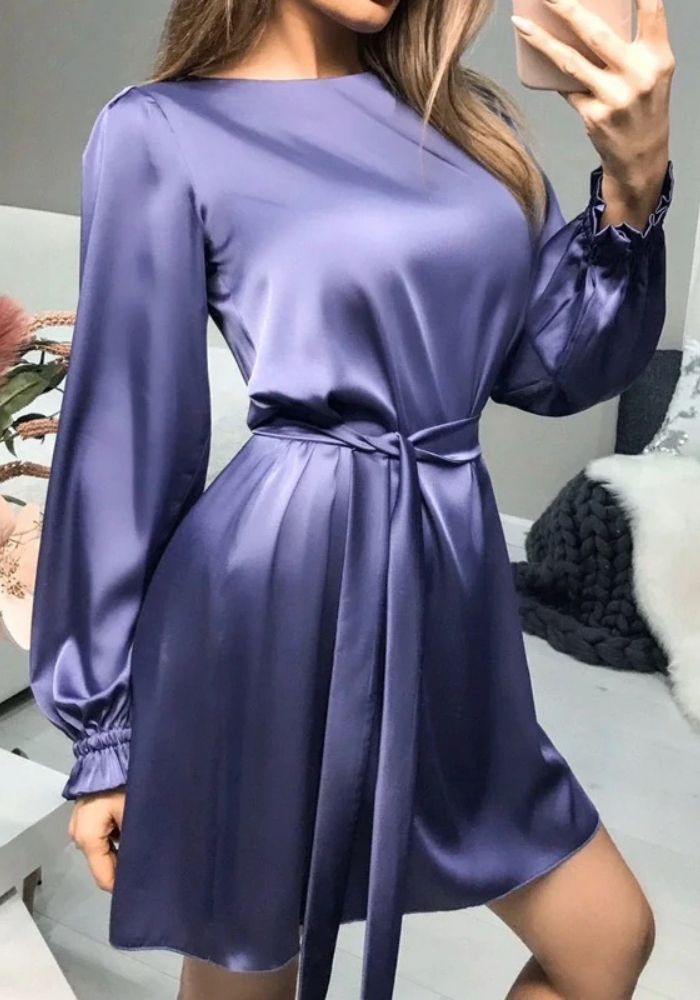 Casual satin dress